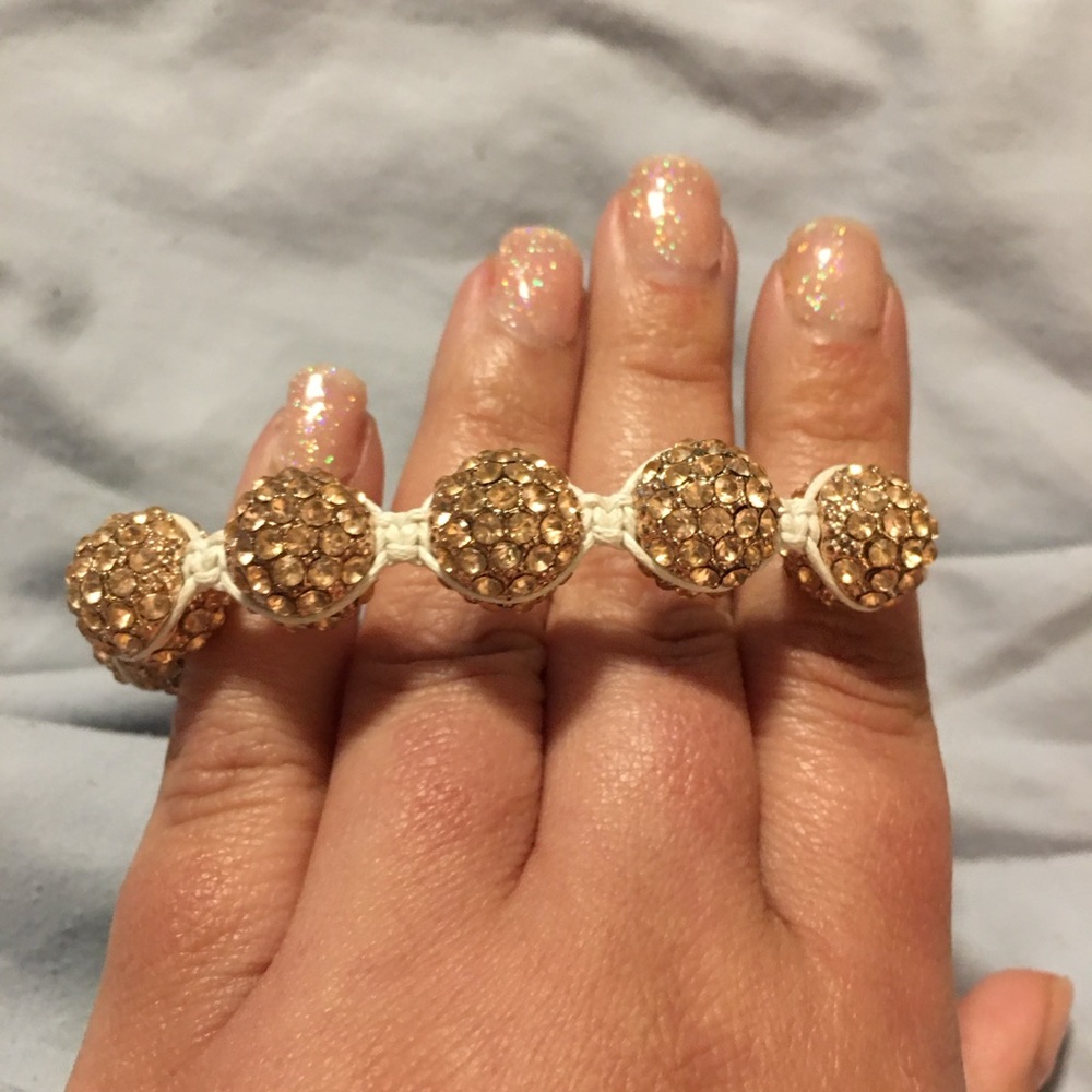 Rope Beaded Bracelet w/Swarovski